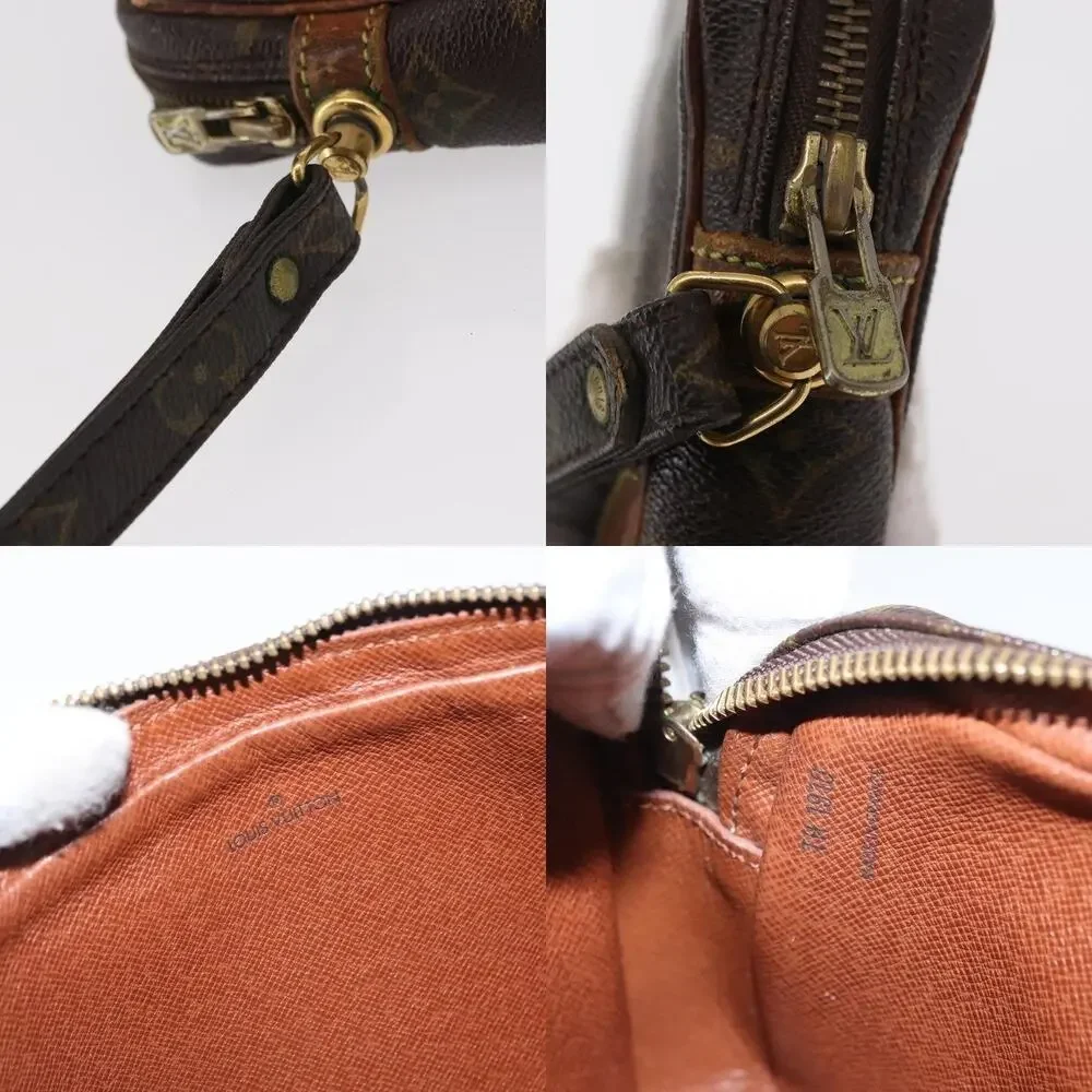 Louis Vuitton Monogram Marly Dragonne PM Clutch Bag Brown